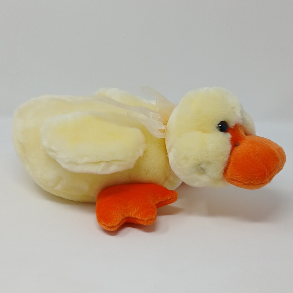 Vintage Commonwealth Easter Yellow Duck Chick Plush Stuffed Animal Toy 11" 2002
